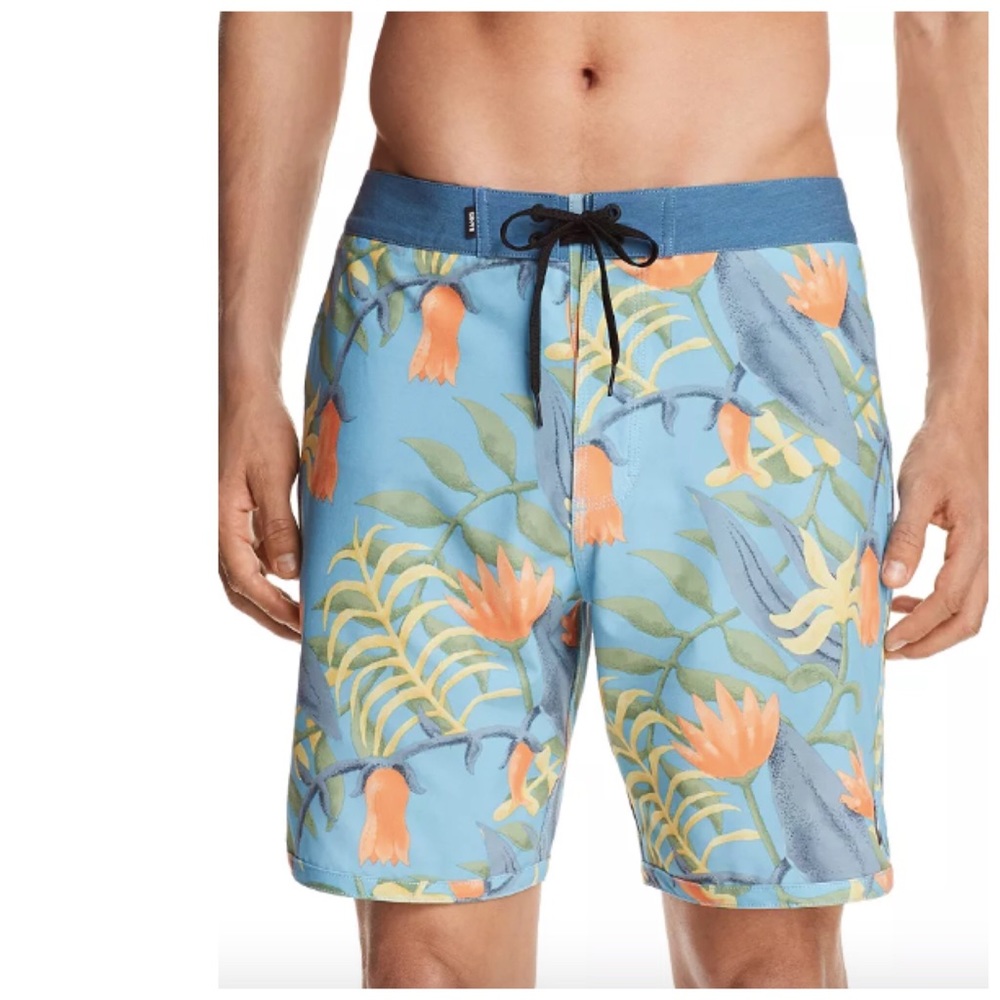 BANKS JOURNAL Floral Print Board Shorts Trunks 34